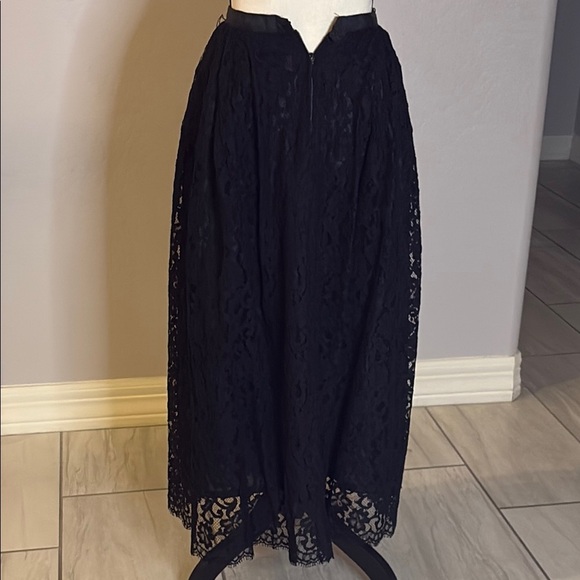 Vintage Women's Lace Pleated Long Skirt for Cocktail Nights 00 Petite - Picture 4 of 4